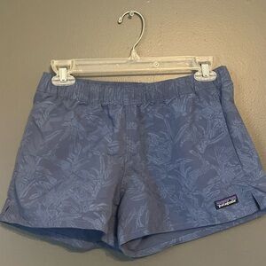 Patagonia Women's Patterned Blue Athletic Shorts